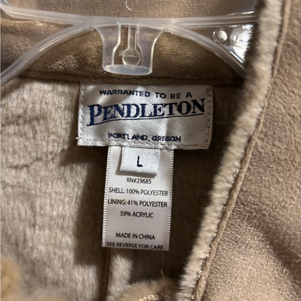 Pendleton Beige Shearling-Lined Vest - image 2